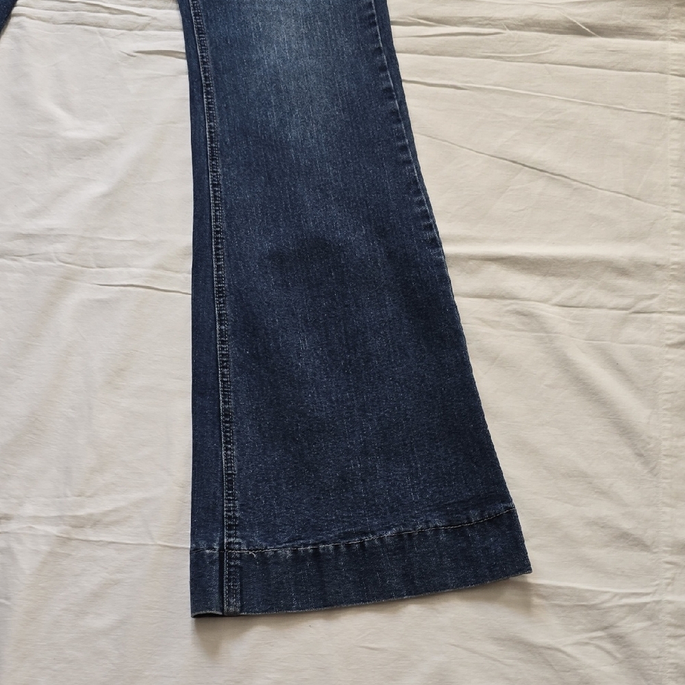 L&B Dark Blue Flare Jeans - Picture 6 of 15